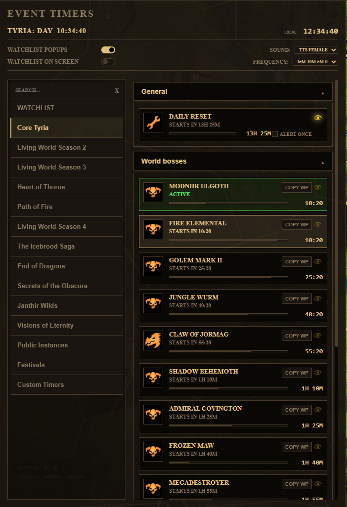 Event Timers Showcase